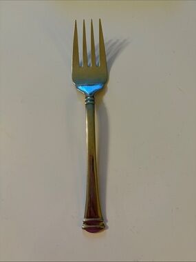 Towle Classique Bands 18/8 glossy stainless flatware 9” serving meat fork VGUC